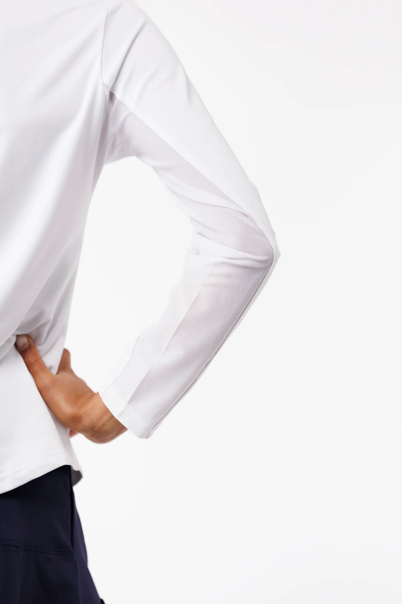 Ava Ruffle Quarter Zip - White - Image 7