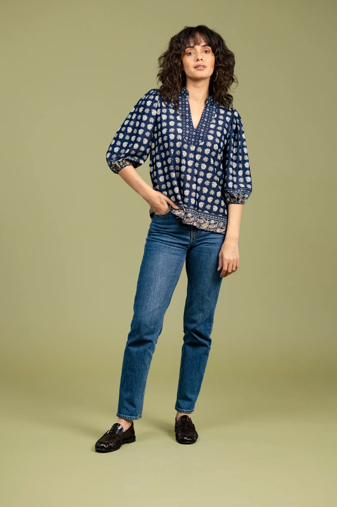 Eliza Top - Flora Paisley Multi - Image 3