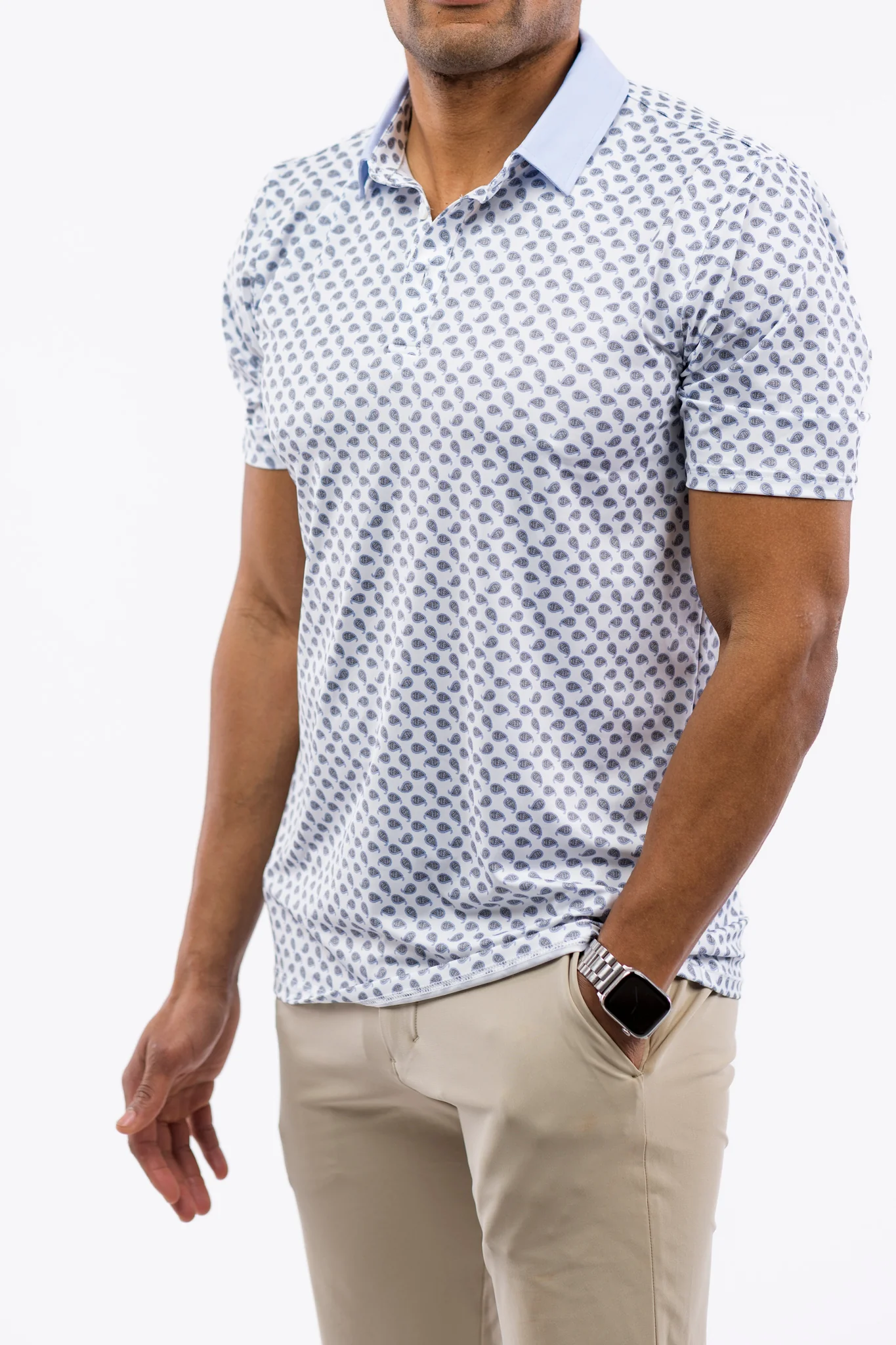 Harvey Polo - Mist Paisley - Image 3