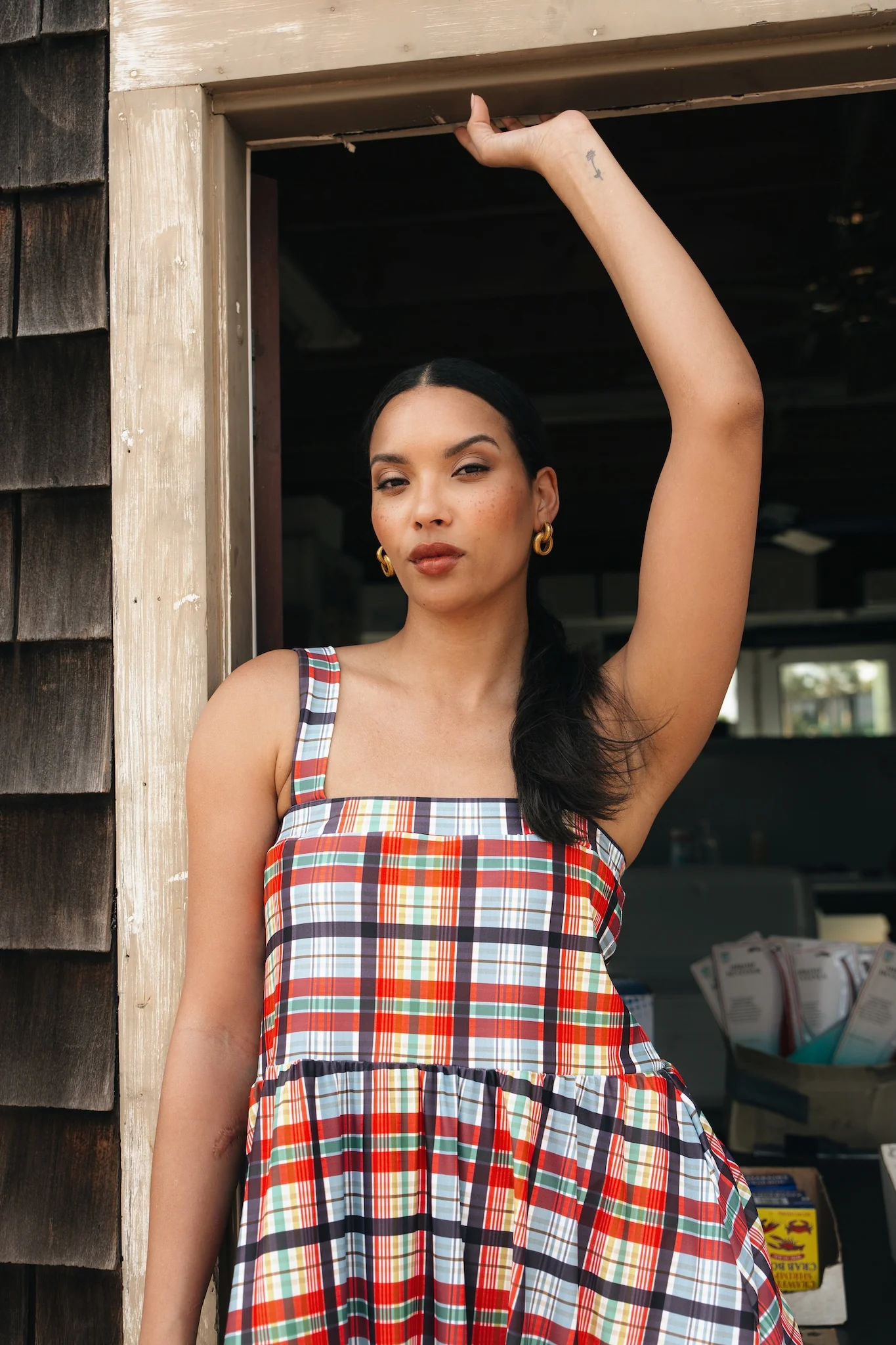 Heather Dress - Coastal Plaid - Image 8