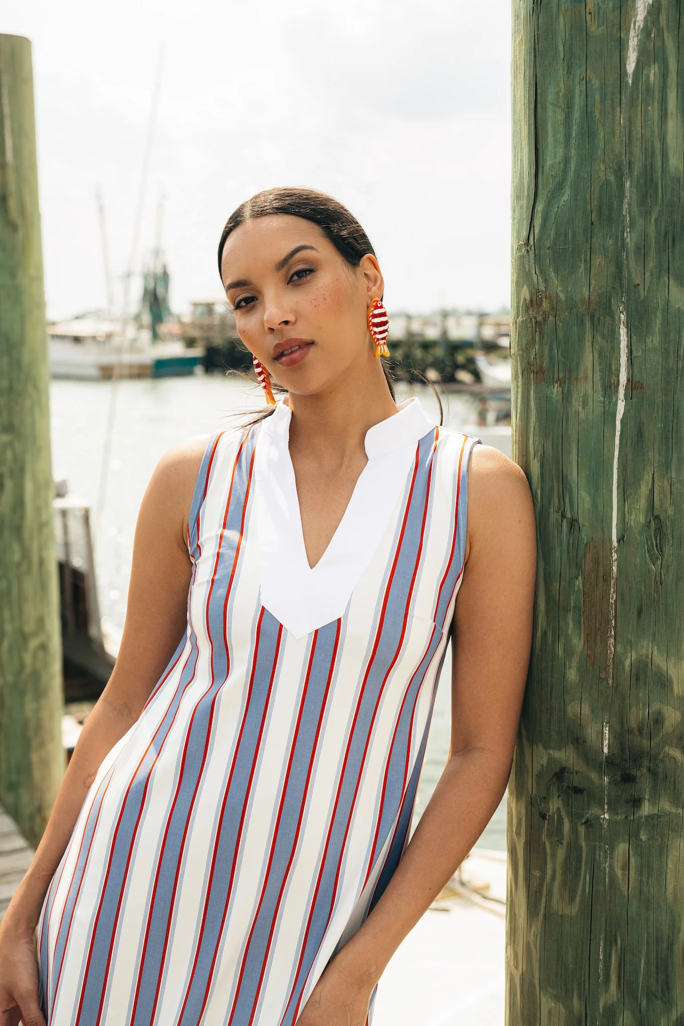 Paige Dress - Cottage Stripe - Image 4