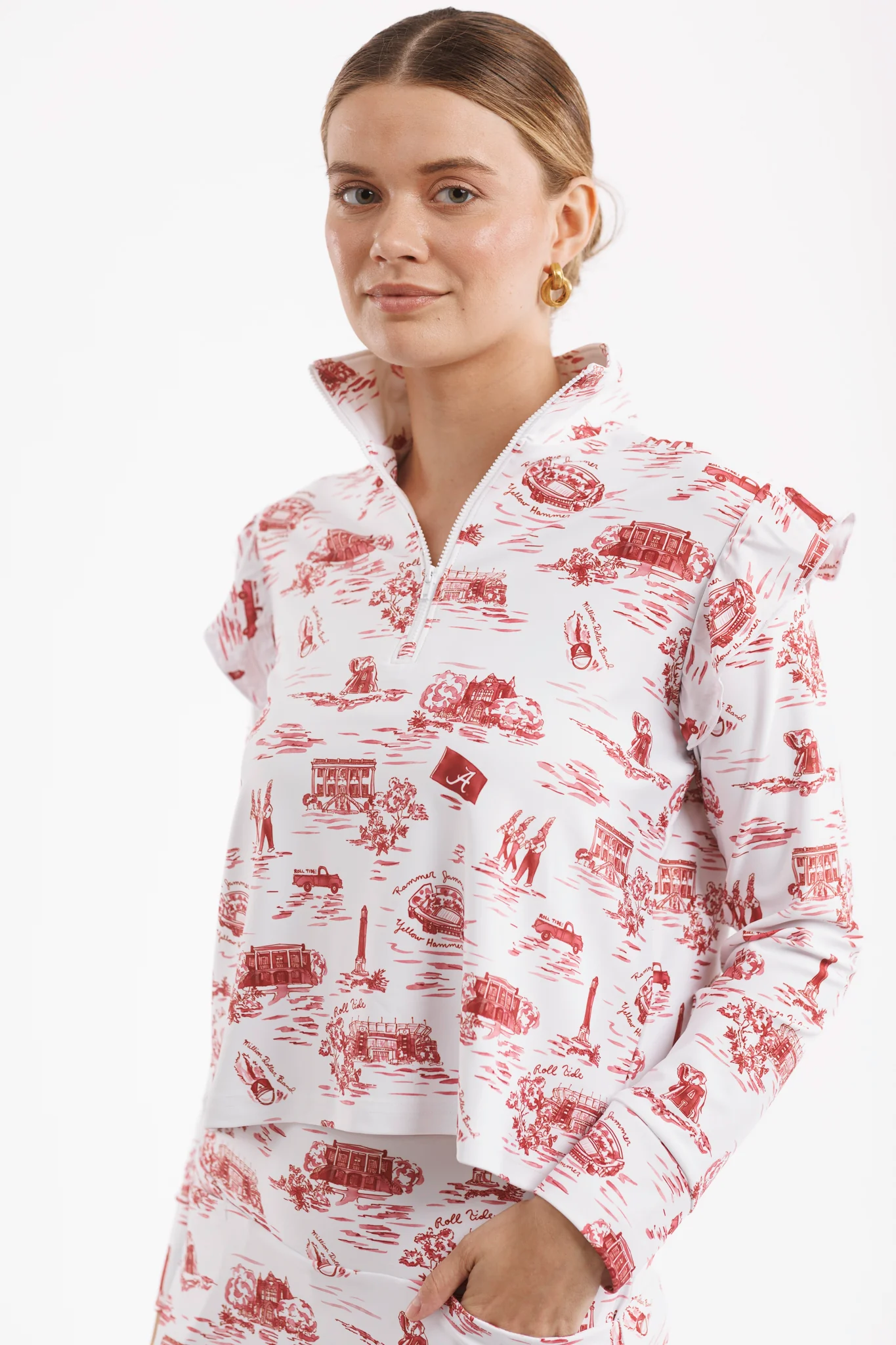 Grayson 1/4 Zip Pullover - Alabama Toile - Image 4