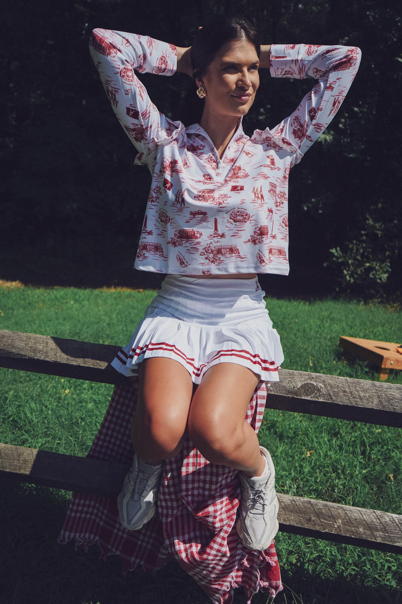 Grayson 1/4 Zip Pullover - Alabama Toile - Image 5