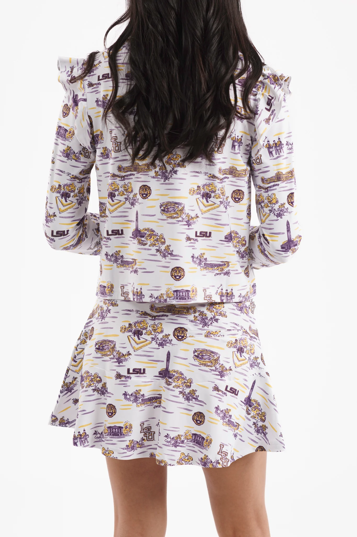 Grayson 1/4 Zip Pullover - LSU Toile - Image 8