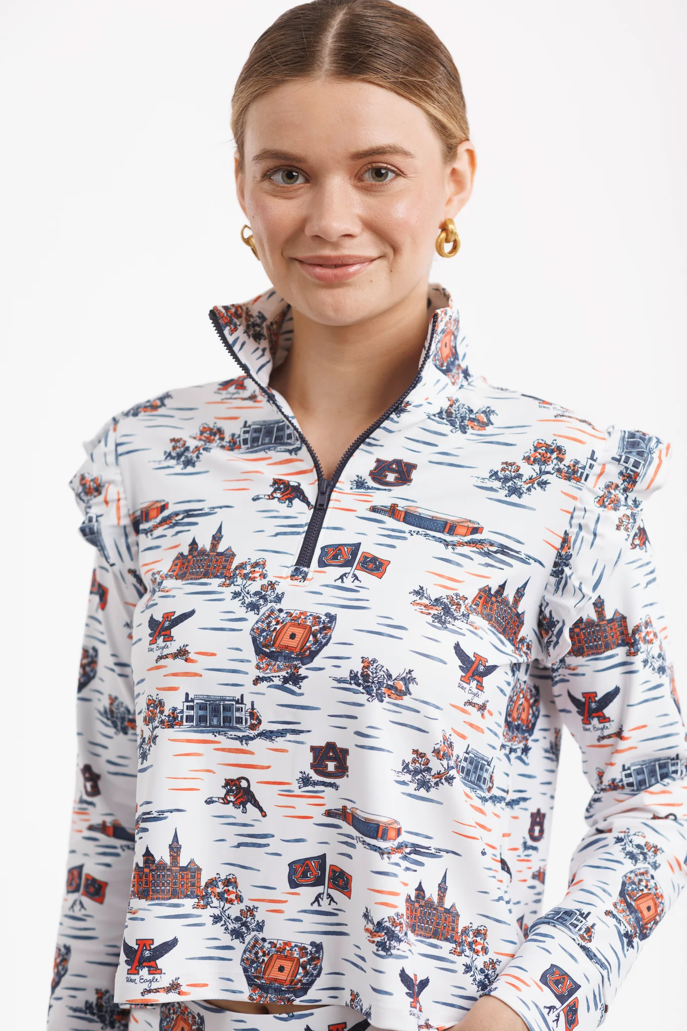 Grayson 1/4 Zip Pullover - Auburn Toile - Image 9
