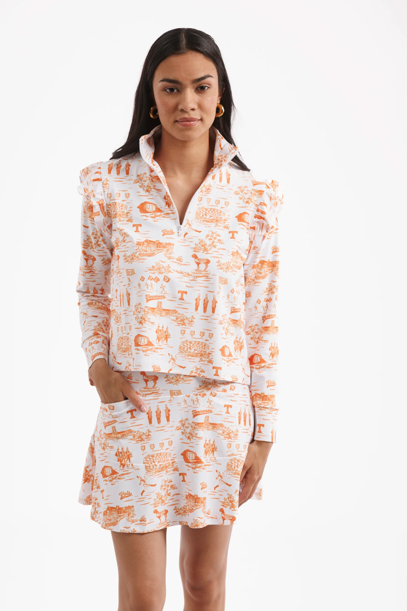 Grayson 1/4 Zip Pullover - Tennessee Toile - Image 3