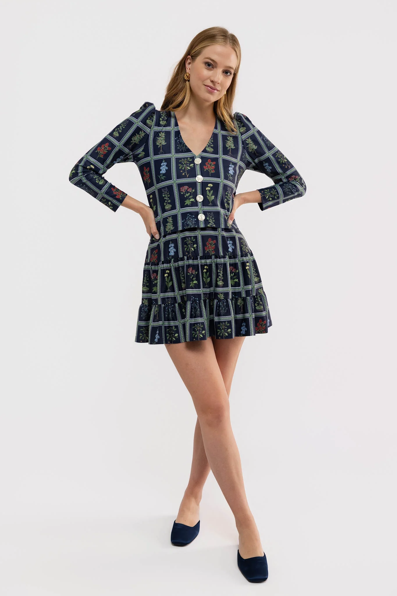 Jackie Top - Gardeners Window Navy - Image 4