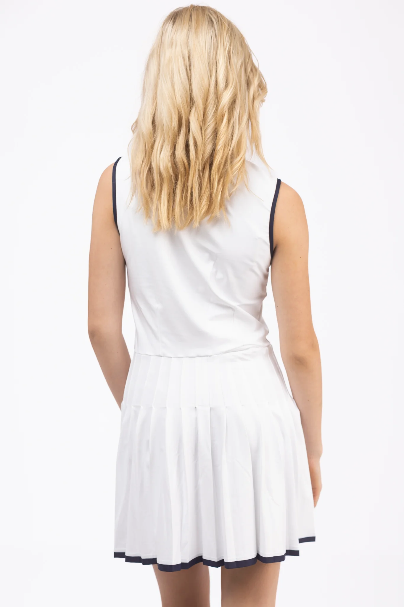 Mackenzie Dress - White/Navy - Image 6