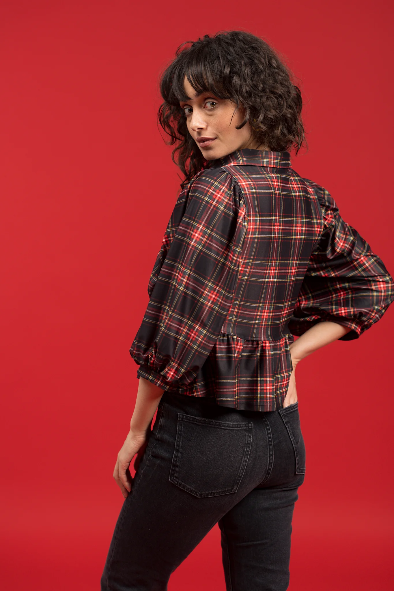 Wren Top - Yuletide Plaid - Image 6